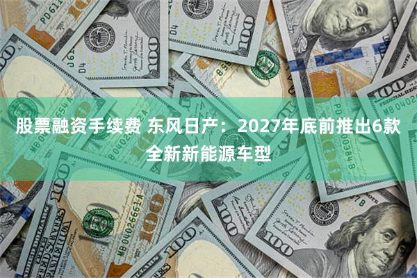 股票融资手续费 东风日产:2027年底前推出6款全新新能源车型