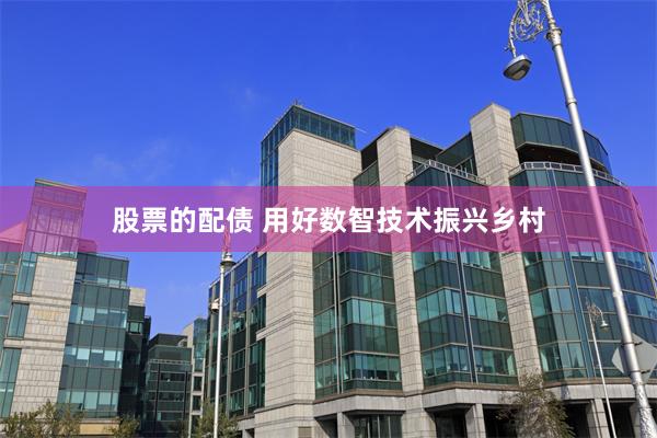 股票的配债 用好数智技术振兴乡村