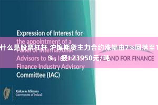 什么是股票杠杆 沪镍期货主力合约涨幅由7%回落至1%，报123950元/吨