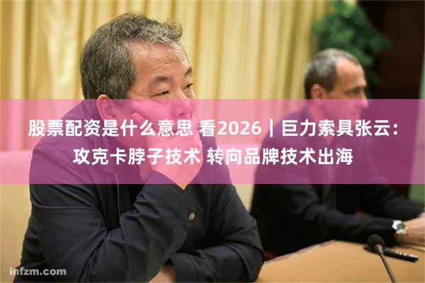 股票配资是什么意思 看2026｜巨力索具张云：攻克卡脖子技术 转向品牌技术出海